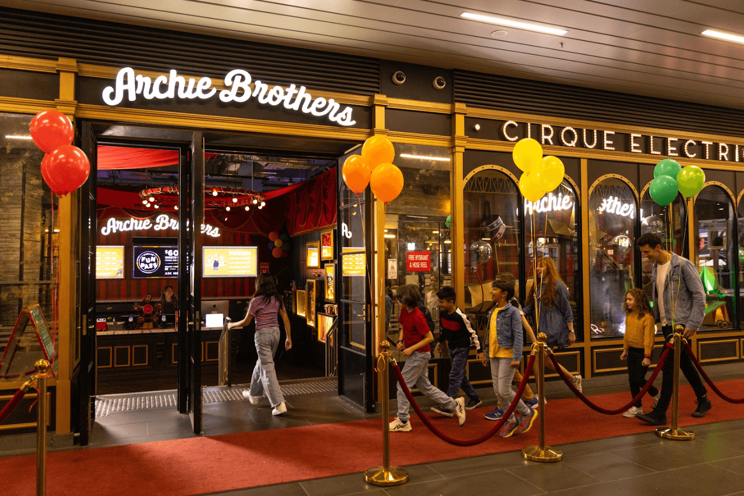Arcade and entertainment activities at Docklands