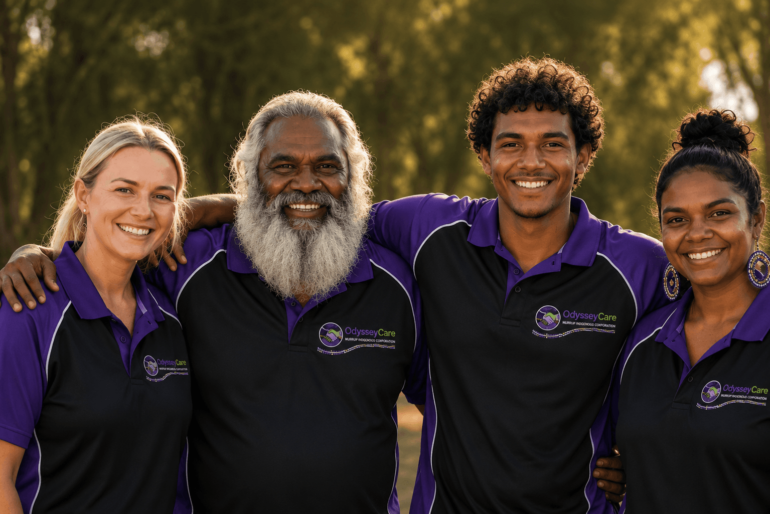 Aboriginal support worker assisting a participant
